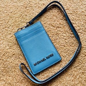 Black Badge Id Holder Credit Card Lanyard case